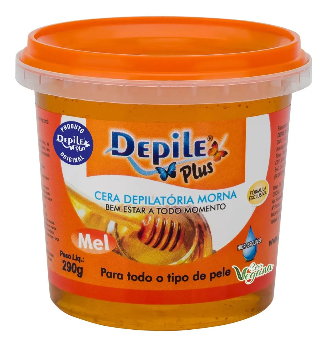 Cera Depilatória Mel Método Depile Plus Hidrossolúvel (290g)